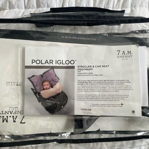7 A.M. Enfant Polar Igloo Stroller & Car Seat Footmuff - Dk Grey - 12m - 2T
